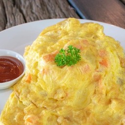 ข้าวไข่เจียวกุ้งสับ