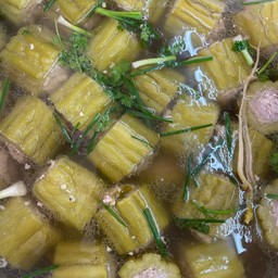 มะระยัดไส้หมูสับ