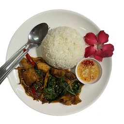 ข้าวปลาดอรี่ผัดฉ่า