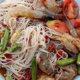 ตำขนมจีนกุ้งสด