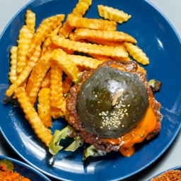 เบอร์เกอร์ชาโคลหมูบด