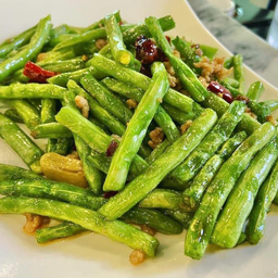 干煸四季豆 ผัดถั่วแขกหมูสับ