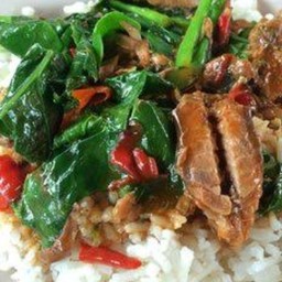 ข้าว+คะน้าปลากระป๋อง