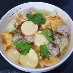 ต้มจืดไข่น้ำหมูสับ (กับข้าว)