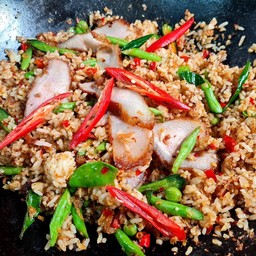 ข้าวผัดกะปิหวาน คอหมู
