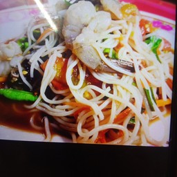 ตำขนมจีนกุ้งสด