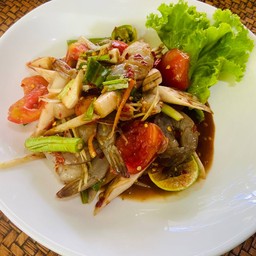 ตำไหลบัวกุ้งสด