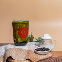 Green Tea With Milk Bubble Lava ชาเขียวไข่มุกลาวา