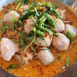 DSET หม้อไฟต้มยำ(หมูเด้ง)+ข้าว1