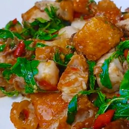 อิ่มมากแม่ข้าวหมูทอดไข่ยางมะตูม