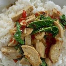 กระเพราไก่ยอรสเด็ด+ไข่ดาว