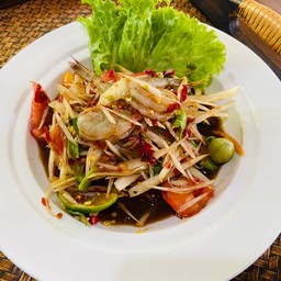 ตำลาวกุ้งสด