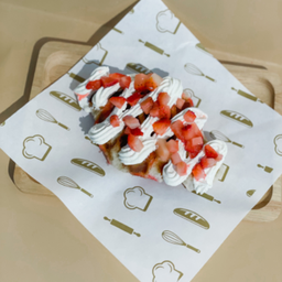 Strawberry and Cream croffle