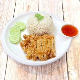 ข้าวมันไก่ทอด