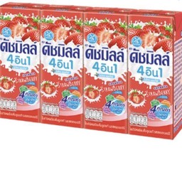 นมเปรี้ยว UHT ดัชมิลสตรอฯ 4 กล่อง 180 มล.