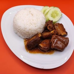 ข้าวซี่โครงหมูอบน้ำผึ้ง