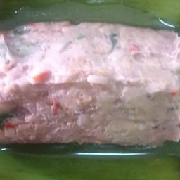 หมกหัวปลีใส่ไก่