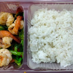 คะน้ากุ้งน้ำมันหอย