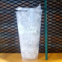 น้ำแข็งเปล่า+แก้ว+ฝาปิด+หลอดดูด