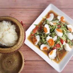 ตำแตง ไข่เค็ม