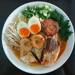 ขนมจีนน้ำยากะทิ-น้ำยาป่า "อยากจุก"ราคา 50 บาท Tel:095-650-4937