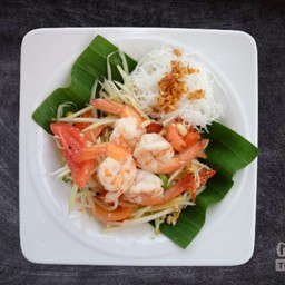 ตำไทยกุ้งลวก