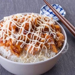 ข้าวหน้าไก่มายองเนส