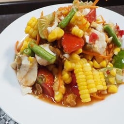 ตำข้าวโพด+ไข่เค็ม