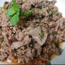 ลาบเนื้อสุกไม่ขม