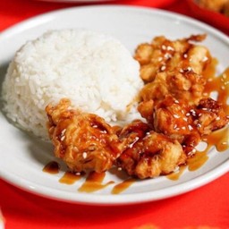 ข้าวหน้าไก่คาราเกะ+ซอสหวาน