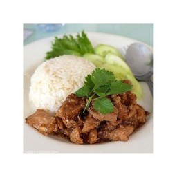 ผัดกระเทียม กับข้าว