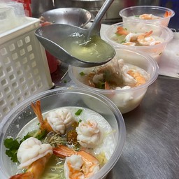 ข้าวต้มกุ้ง  (Rice soup with shrimp)