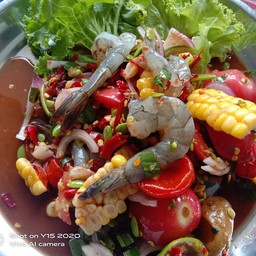 ตำข้าวโพดกุ้งสด