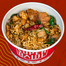 มาม่ากะเพราหมูกรอบ ขนาดใหญ่