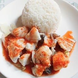 ข้าว ปลานึ่งมะนาว