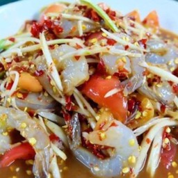 ตำกุ้งสด
