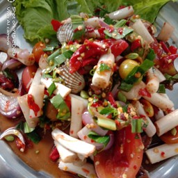 ตำไหลบัวหอยแครง