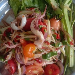 ตำปูปลาร้าปลาหมึก