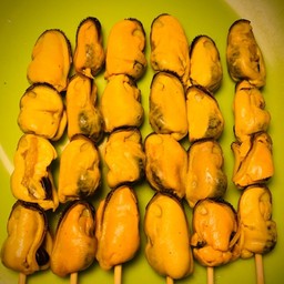 หอยเเมลงภู่ย่าง