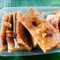 ขนมปังปิ้ง+แยม+ธัญพืช