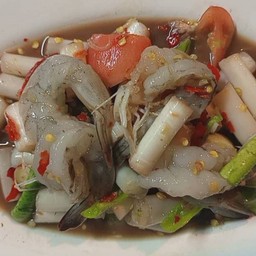 ตำไหลบัวปลาร้ากุ้งสด