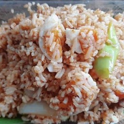 Chili Paste Fried Rice With Salted Egg
