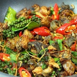 ผัดเผ็ดกบ(ราดข้าว)