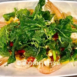 กุ้งทอดผัดซอสพริกสด