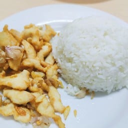 ข้าว+เมนูทอดกระเทียม