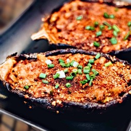 [อร่อยซ่ากับโค้ก] มะเขือม่วงทรงเครื่อง ( ครึ่งลูก ) +  โค้ก ออริจินัล (ขวด)