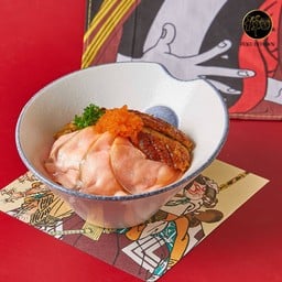 ข้าวหน้าดูโอแซลมอน - ปลาไหล