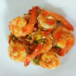 ผัดพริกขี้หนู+กุ้ง