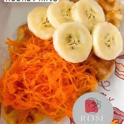 ครอฟเฟิล ฝอยทอง+กล้วย 1ชิ้น