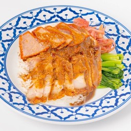 ข้าวหมูแดงหมูกรอบ
